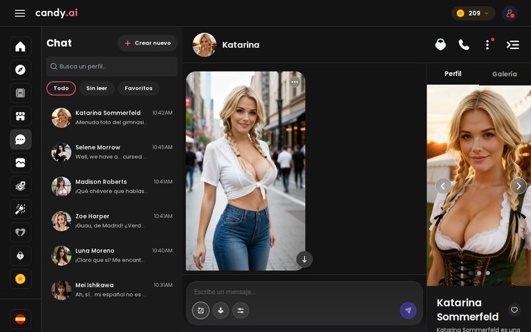 Imagen realista generada por Candy AI