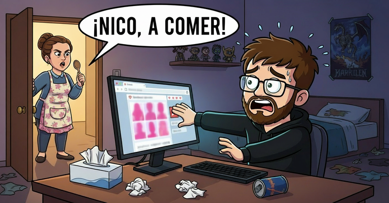 Pillan a Nico en su cuarto mientras su madre le llama para comer