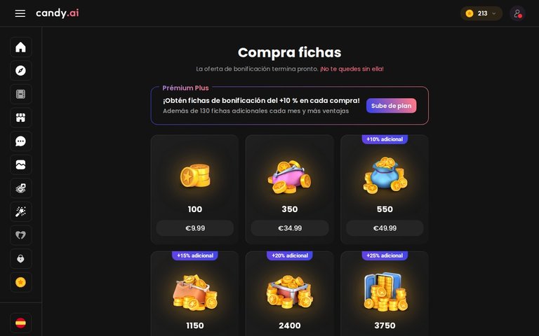 Precios de Candy AI