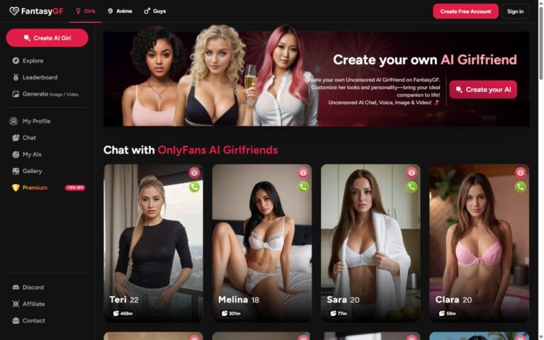 Catálogo OnlyFans de FantasyGF con Teri, Melina, Sara y Clara