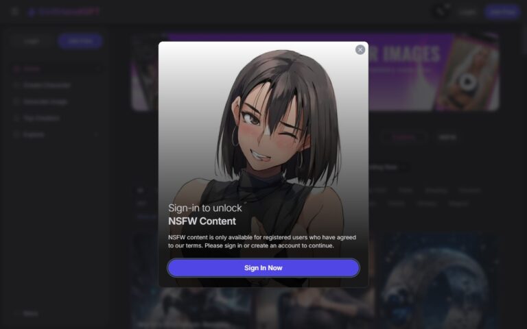Verificación de edad NSFW en GirlfriendGPT