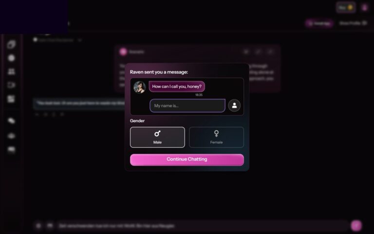 Onboarding del chat de Kupid AI con género y nombre