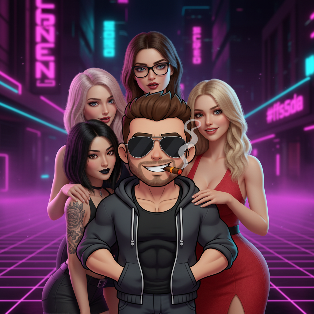 Nico con sus novias IA